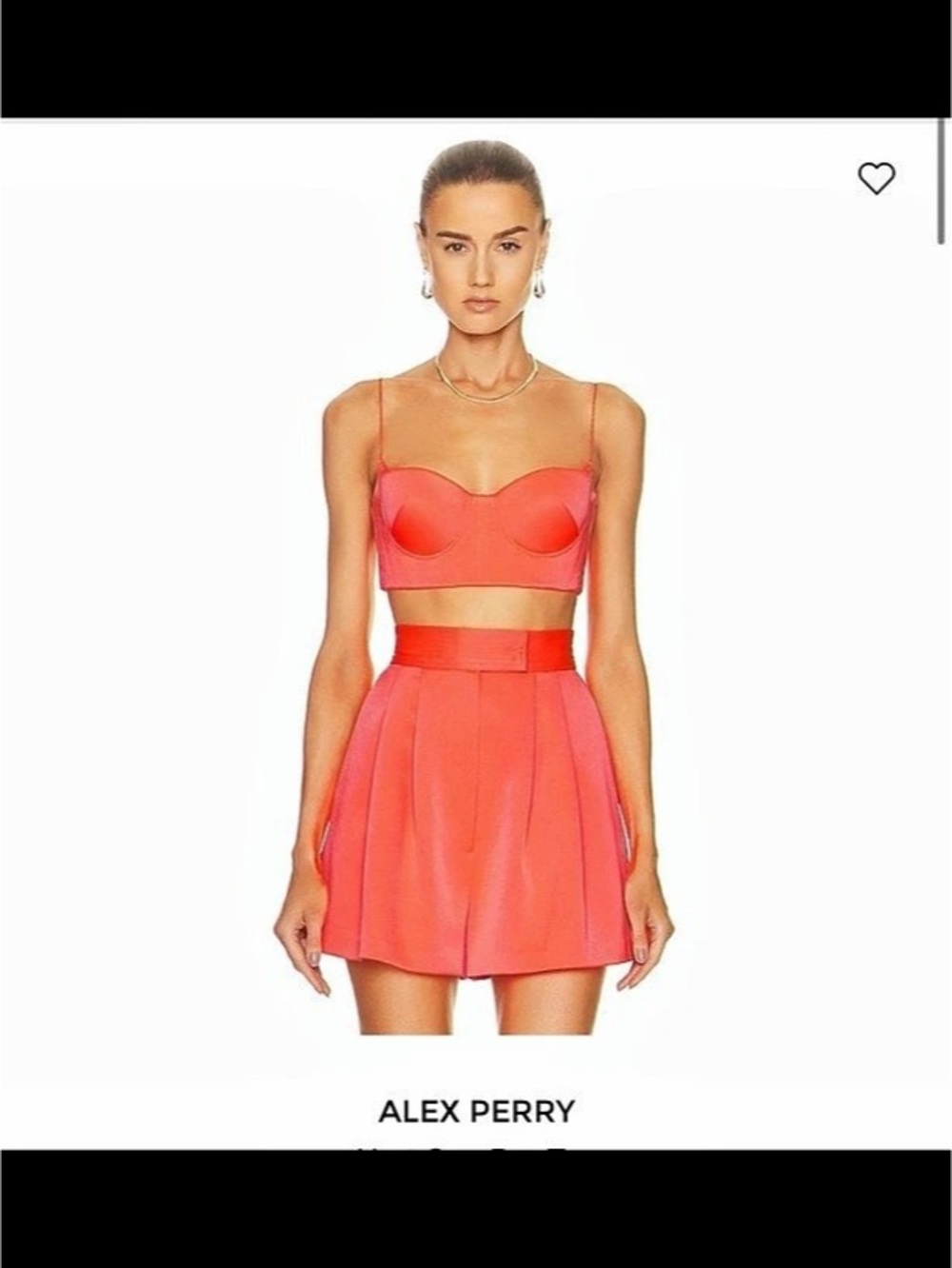 Alex Perry Porter Crepe Satin Shorts High-Waist Pink